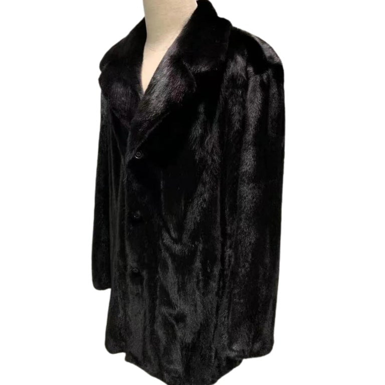 Brand new Big Tall Blackglama Men's mink fur coat parka jacket size 2 XL