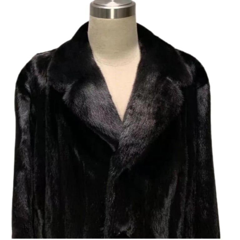 Brand new Big Tall Blackglama Men's mink fur coat parka jacket size 2 XL