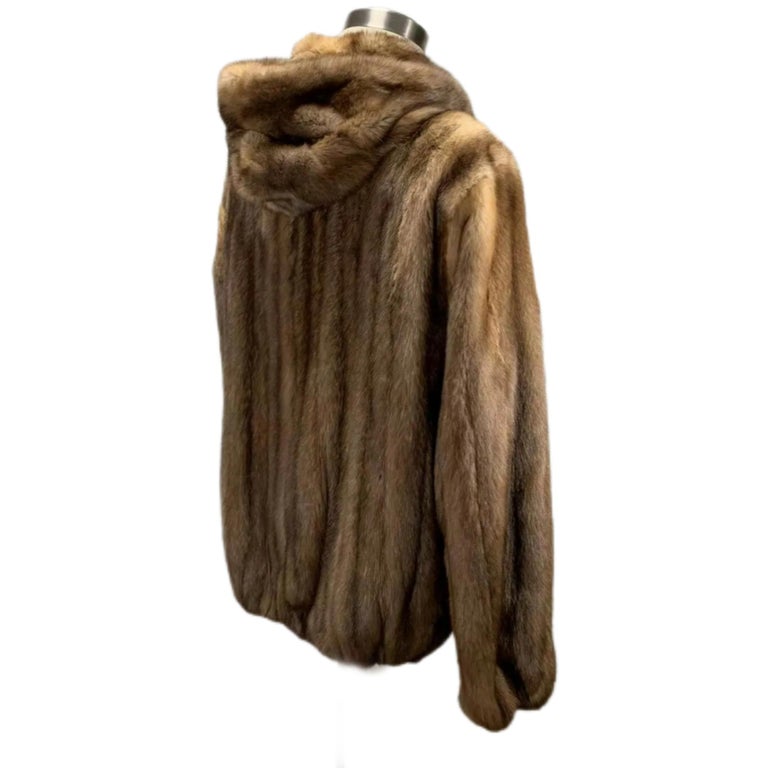 Brand new Big Tall  Men's Russian sable fur coat bomber jacket size 2 XL