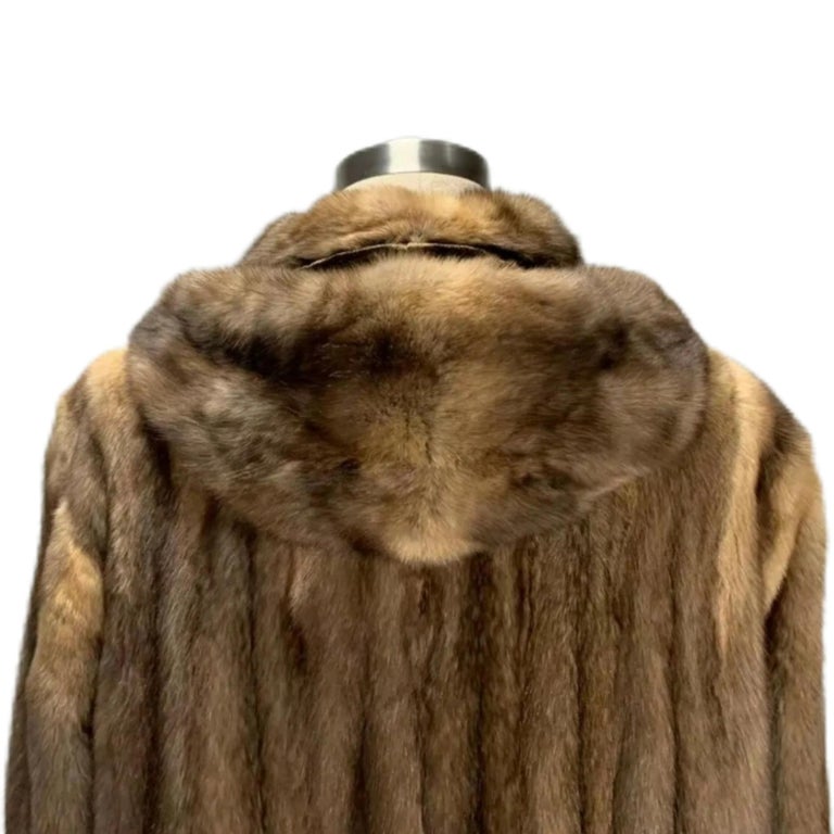 Brand new Big Tall  Men's Russian sable fur coat bomber jacket size 2 XL