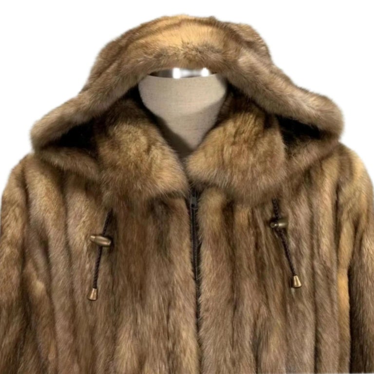 Brand new Big Tall  Men's Russian sable fur coat bomber jacket size 2 XL