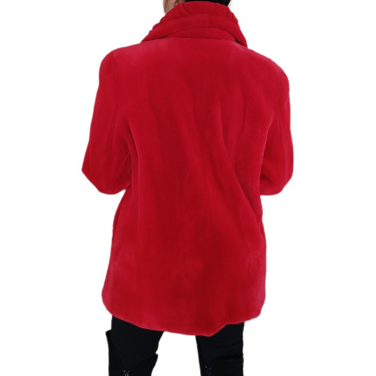 Brand New Birger Christensen Sheared Mink Fur Coat (Size-12/M)