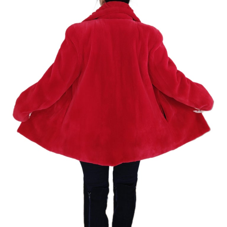 Brand New Birger Christensen Sheared Mink Fur Coat (Size-12/M)