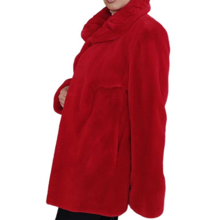 Brand New Birger Christensen Sheared Mink Fur Coat (Size-12/M)