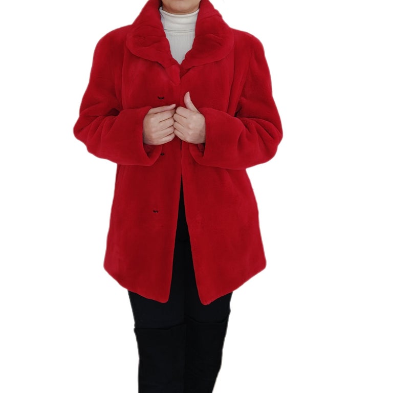 Brand New Birger Christensen Sheared Mink Fur Coat (Size-12/M)