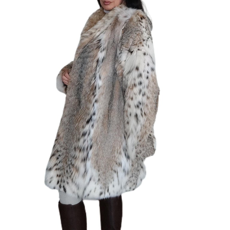Brand new lightweight lynx fur coat size 14 L ~no duties