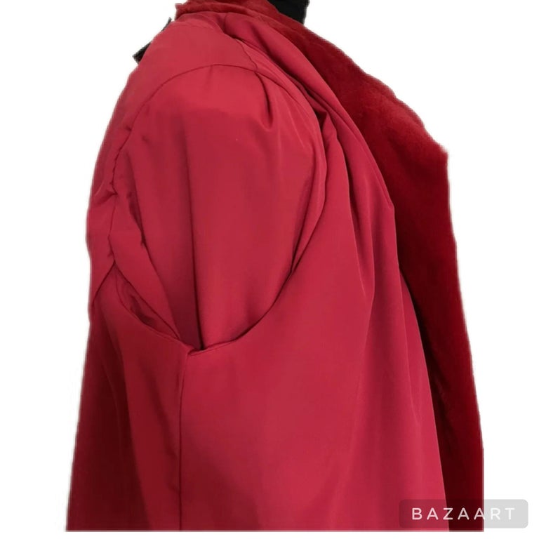 Brand new Birger christensen sheared mink fur coat red 12 ~no duties