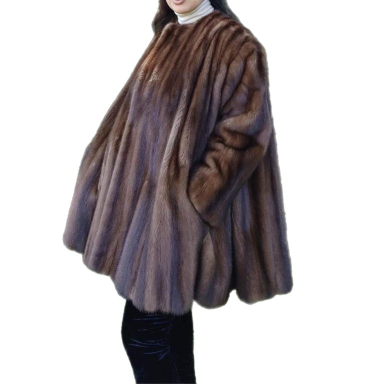 Birger Christensen Demi Buff Wide Sweep Mink Fur Coat (24/XXL) ~no duties