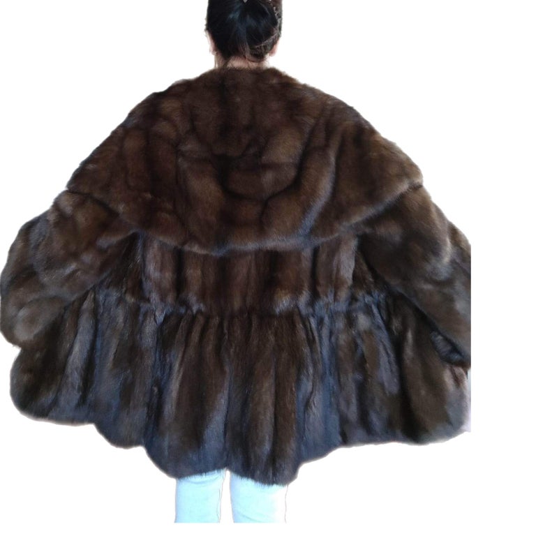 Brand new Holt Renfrew Russian Sable fur coat size 14 tags 55000$ ~no duties