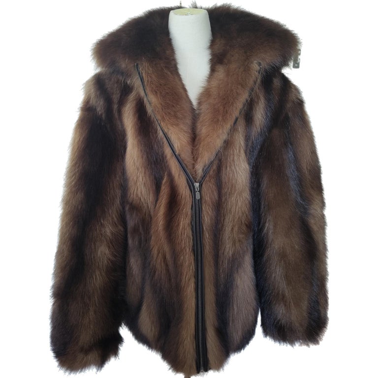 Wolverine fur Fur bomber Coat 44-46 men's L ~no duties