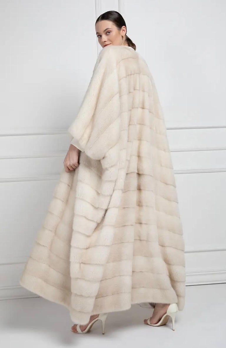 Pearl Mink Fur oversized coat size fits 12-16