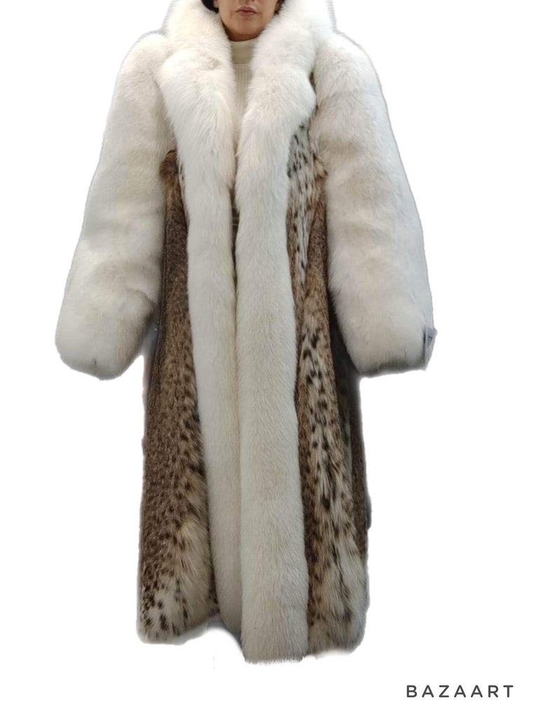 Brand new lynx fur coat size with hood 14 L ~no duties