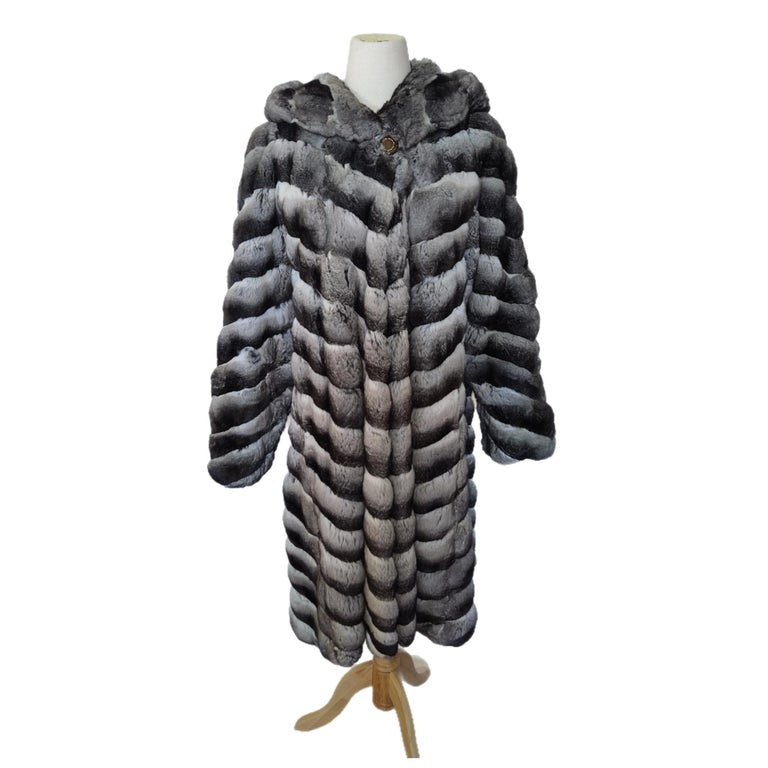 Birger Christensen Empress Chinchilla Fur Coat 18-24/XXL
