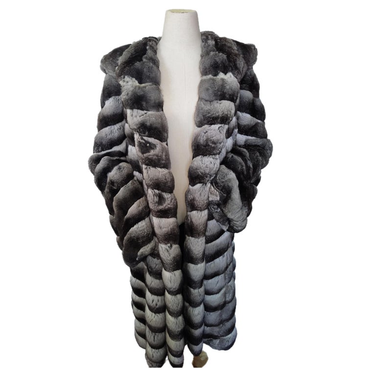 Birger Christensen Empress Chinchilla Fur Coat 18-24/XXL