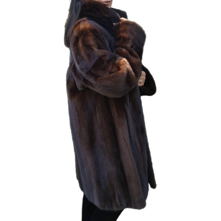 Brand New sheared Mink Fur Coat reversible size 10 (M) ~no duties