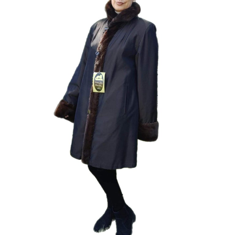 Brand New sheared Mink Fur Coat reversible size 10 (M) ~no duties