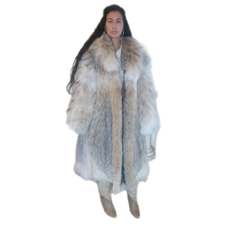 Lightweight Canadian lynx fur coat size 20 L ~no duties