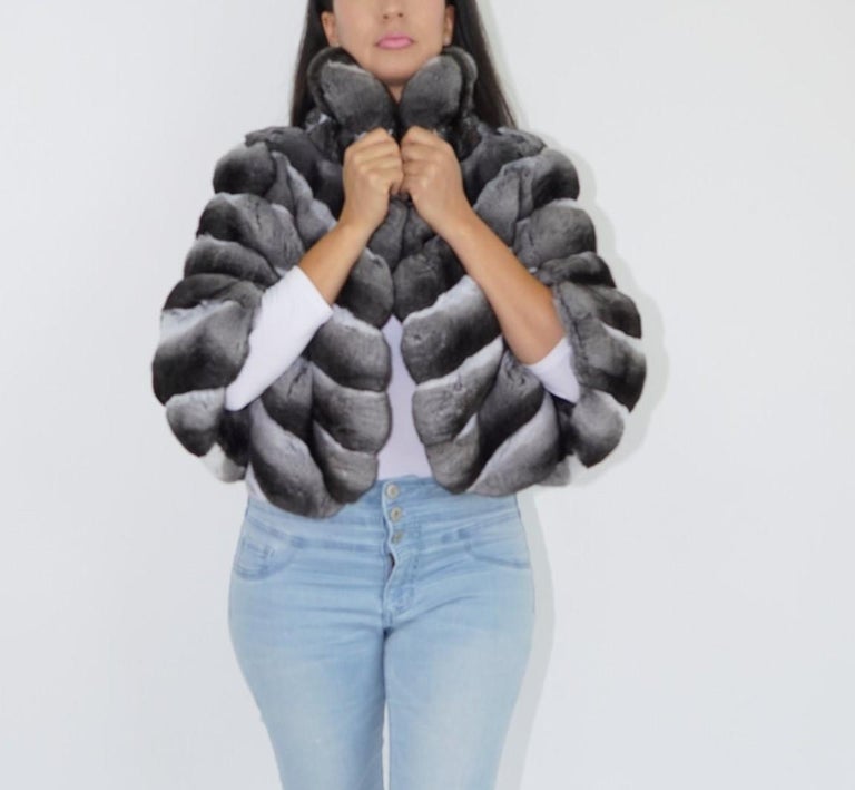 Brand new european chinchilla fur size M