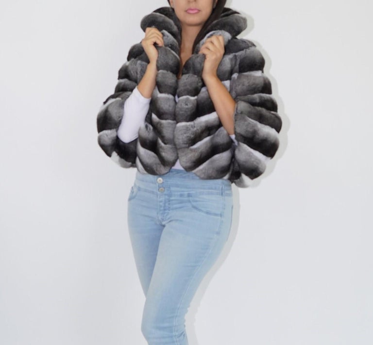 Brand new european chinchilla fur size M