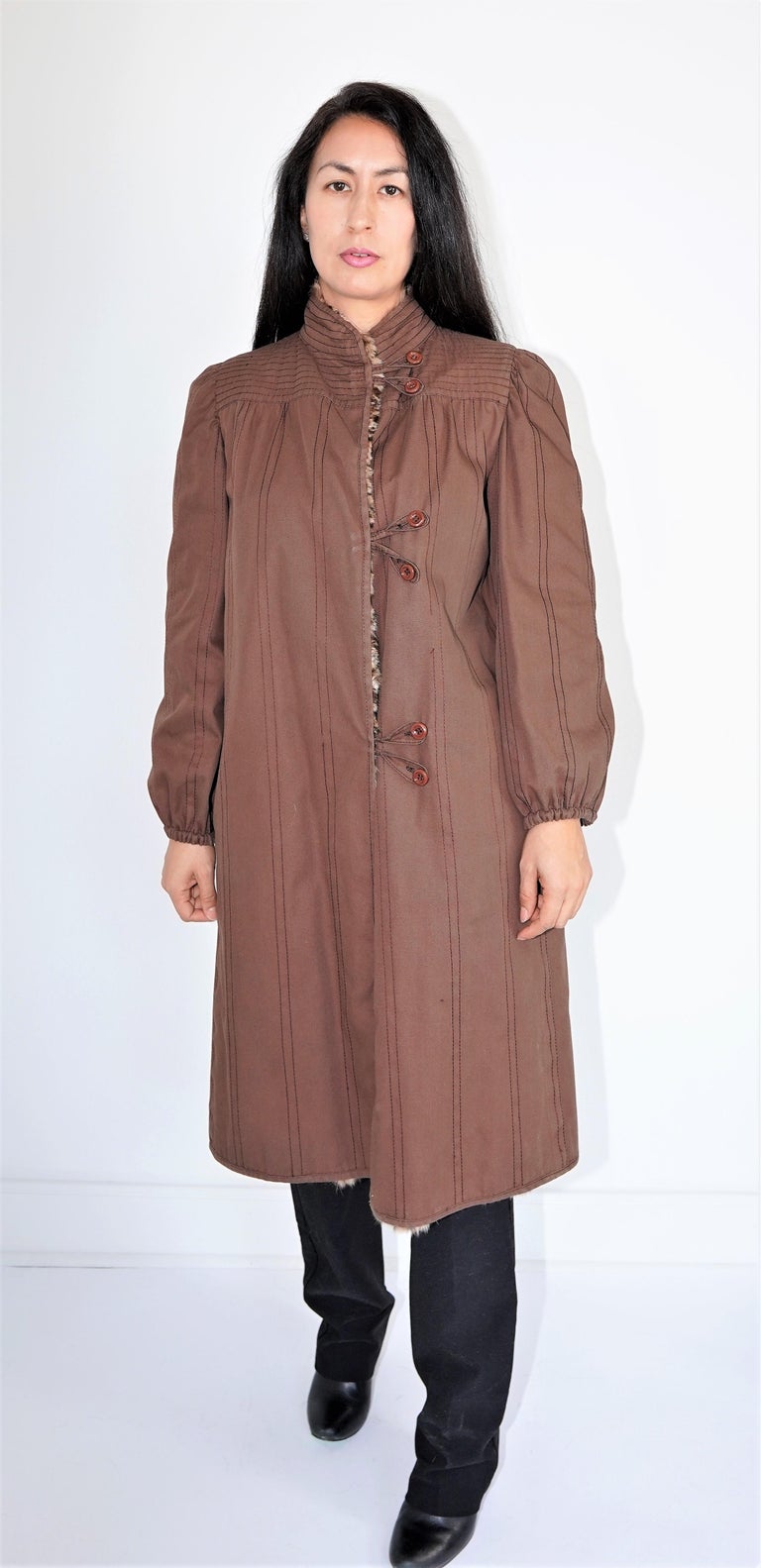 Fendi Rain Coat with Lynx Bobcat lining (Size 10-M) ~no duties