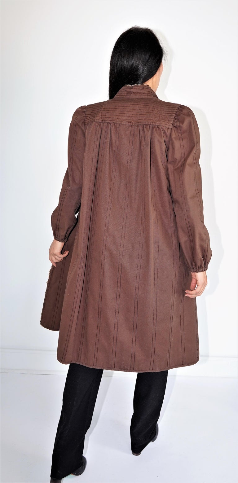 Fendi Rain Coat with Lynx Bobcat lining (Size 10-M) ~no duties