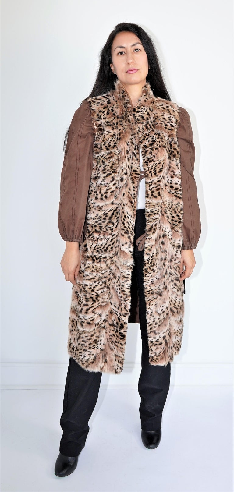 Fendi Rain Coat with Lynx Bobcat lining (Size 10-M) ~no duties