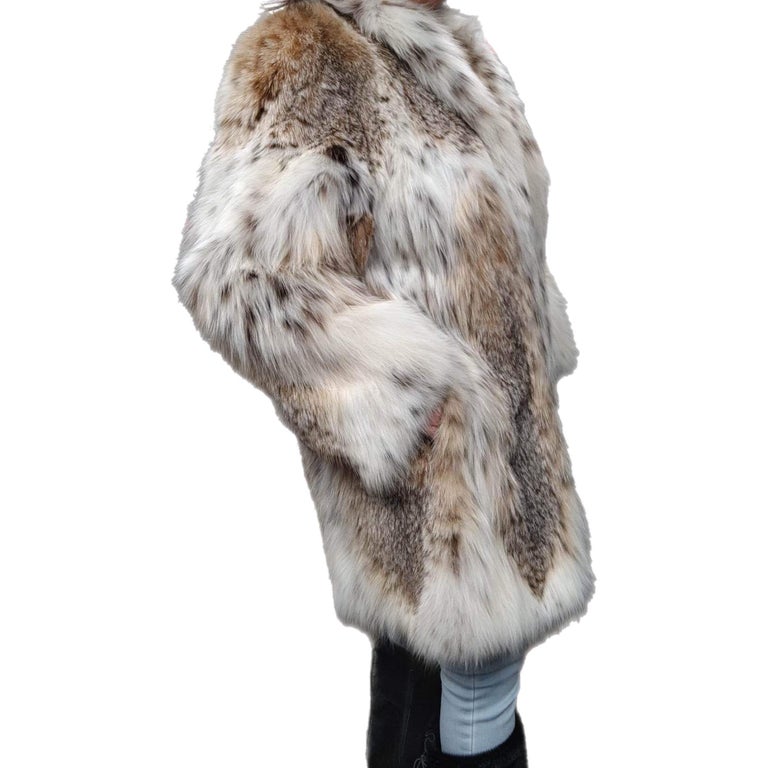 Brand new lightweight lynx fur coat size 12-14 ~no duties