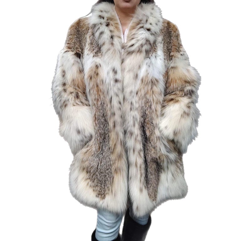 Brand new lightweight lynx fur coat size 12-14 ~no duties