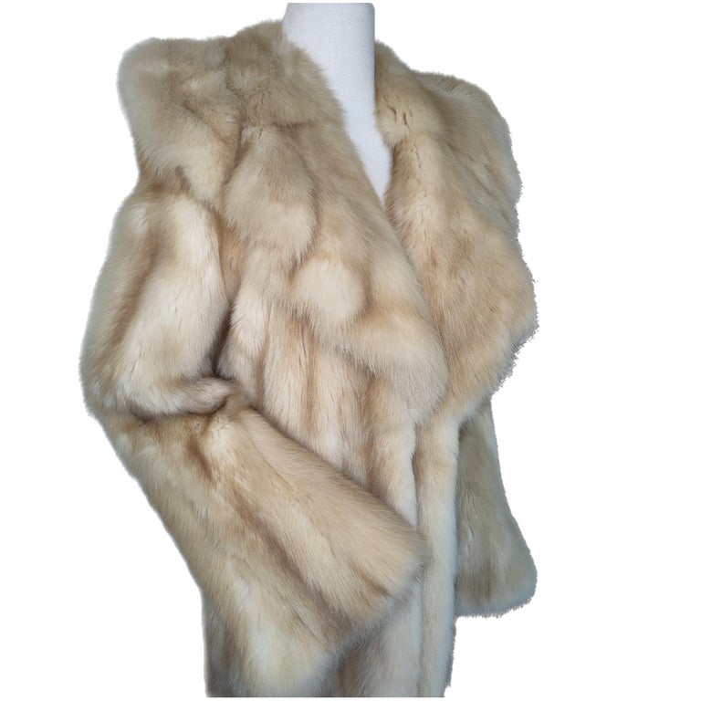 Rare Brand new Bisang Golden sable Fur Coat (Size 4/ S) tags 45000$ ~no duties