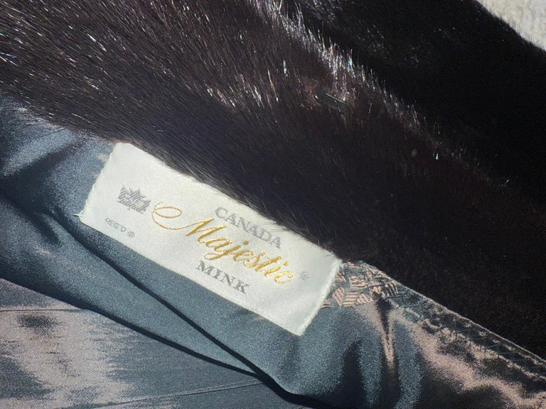Unused Canada Majestic Mink fur coat with hood size 12-14 L ~no duties