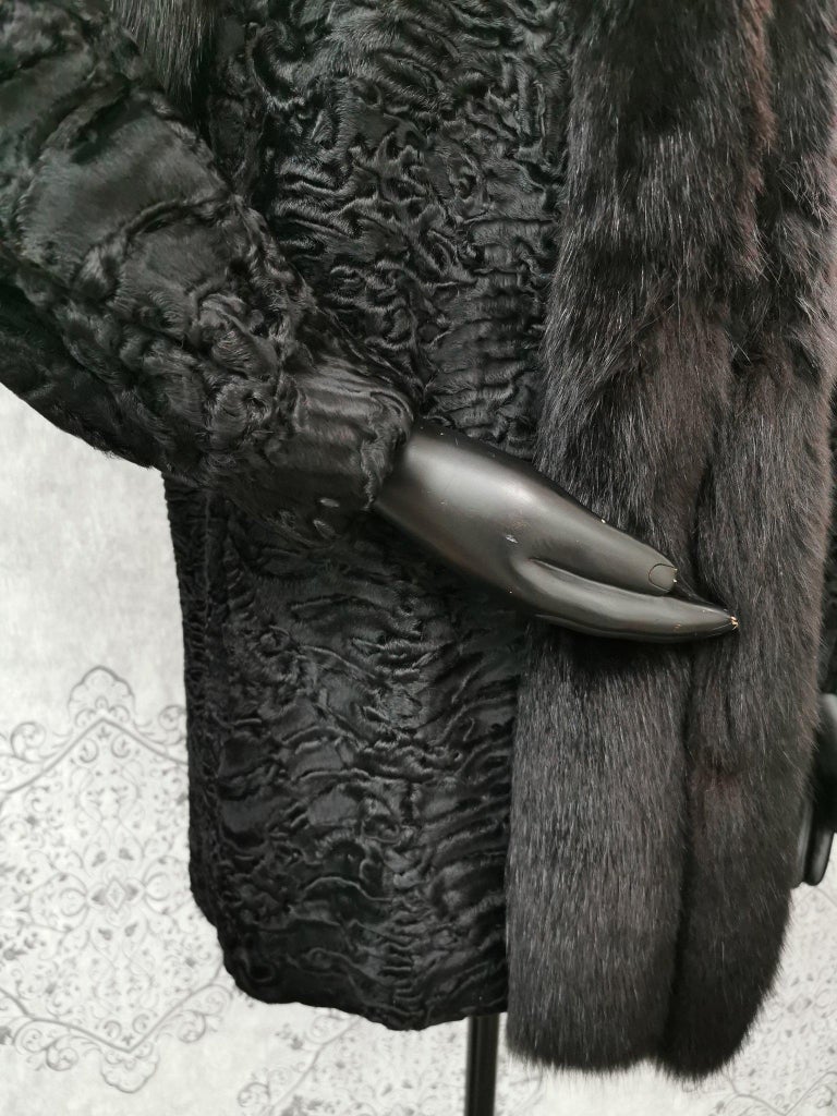 Birger Christensen swarkara with fox fur coat coat 10/M ~no duties