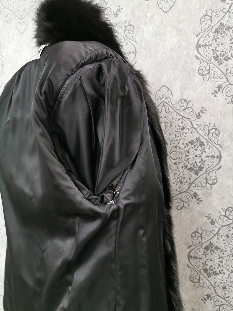 Birger Christensen swarkara with fox fur coat coat 10/M ~no duties