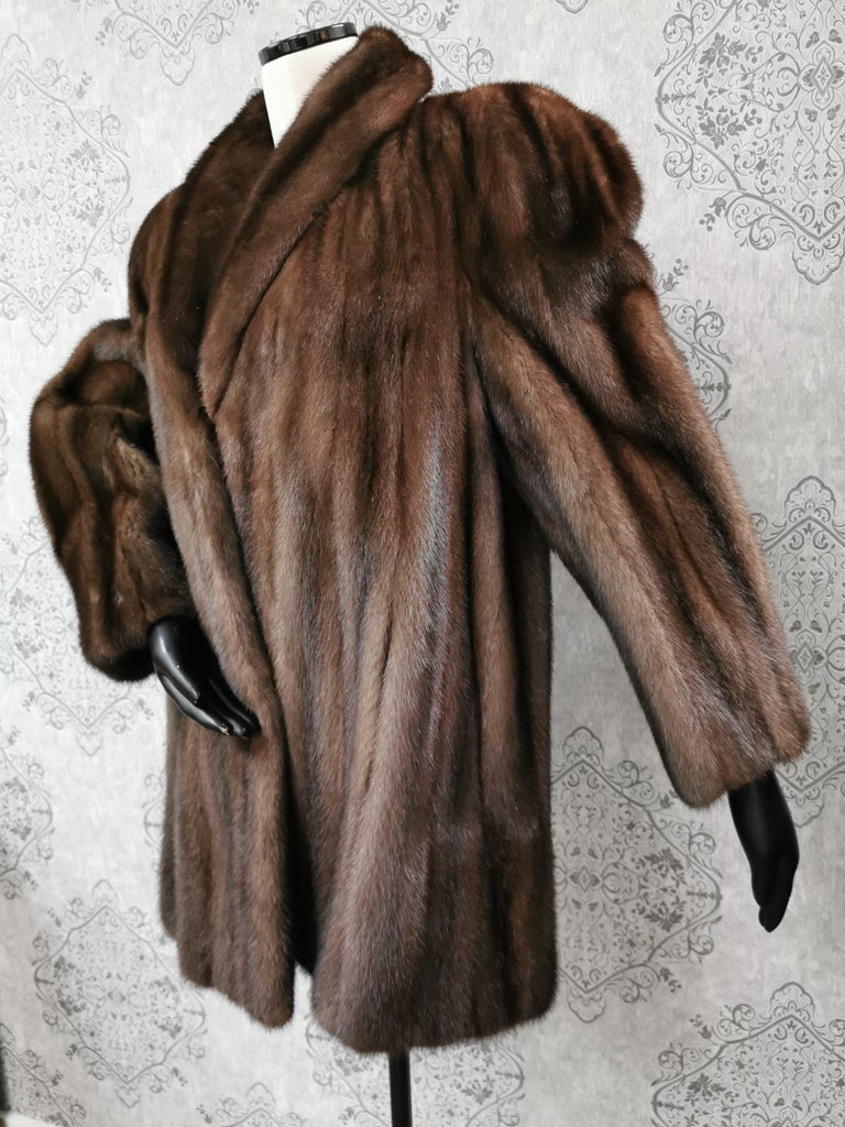 Donna Karan New York Demi Buff Mink Fur Coat (Size 12) ~no duties