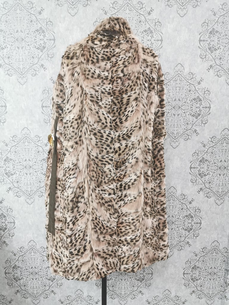 190 Fendi coat with lynx bob cat fur linning size 10