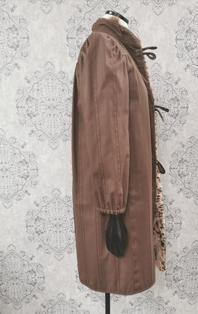 190 Fendi coat with lynx bob cat fur linning size 10