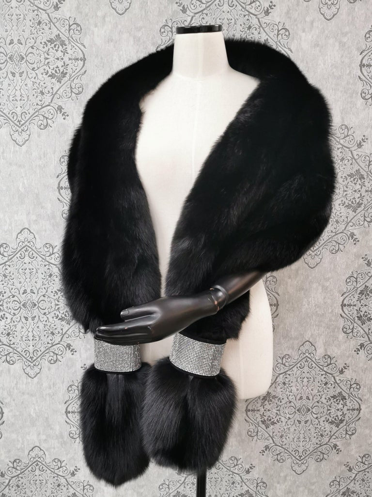 Brand New Holt Renfrew Fox Fur Cape Shrug Stole ~no duties