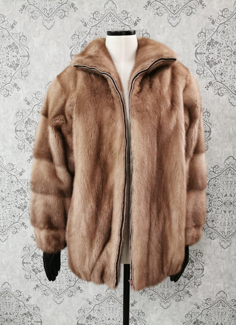 Brand New Pastel Mink Fur Women's Bomber Jacket (Size 14 - L) ~no duties