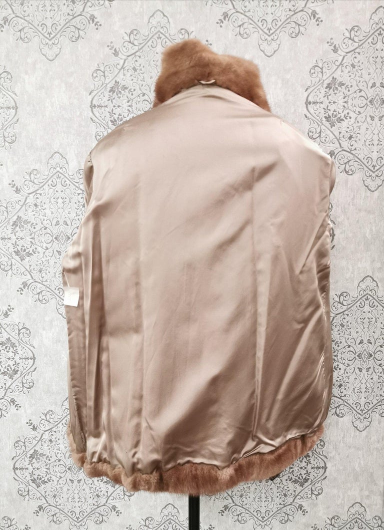 Brand New Pastel Mink Fur Women's Bomber Jacket (Size 14 - L) ~no duties