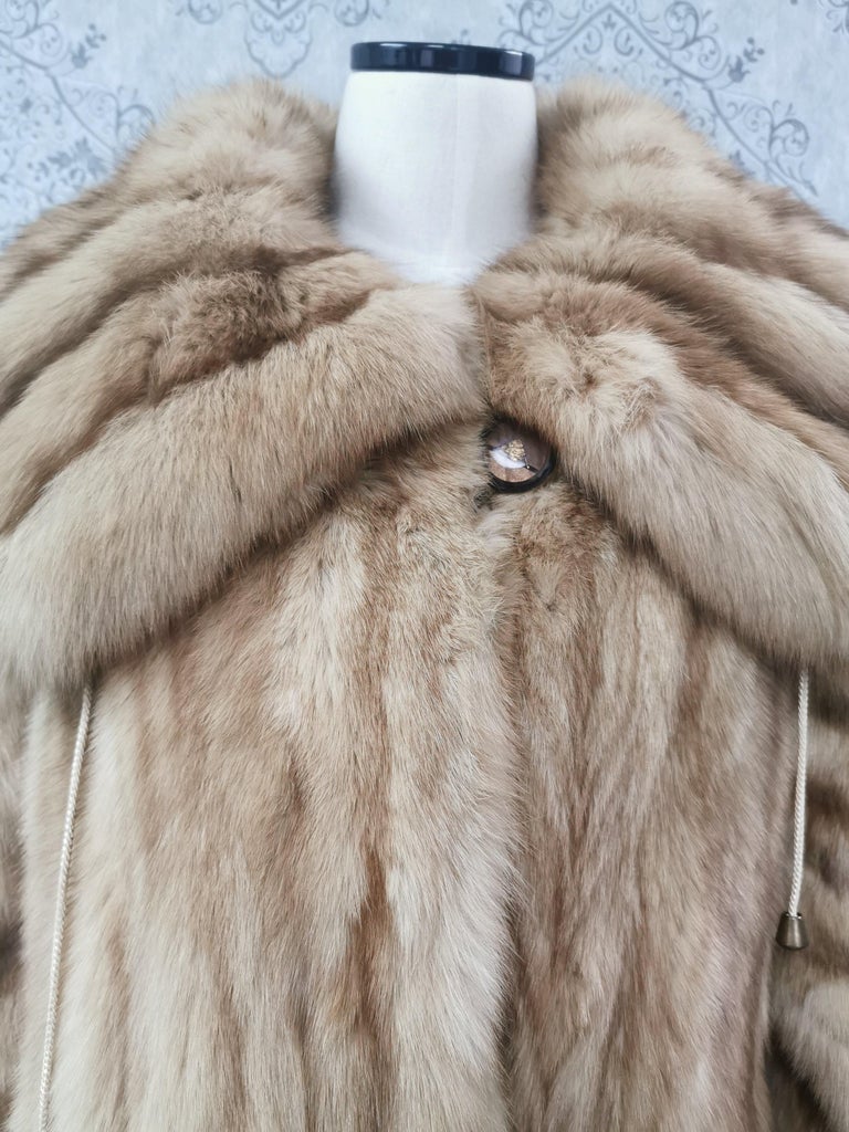 Golden sable Fur Stroller Coat (Size 14/ Large) Brand New ~no duties