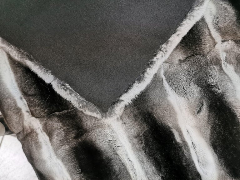 Brand New Chinchilla Fur Blanket (Size 40"x60") Loro Piana ~no duties