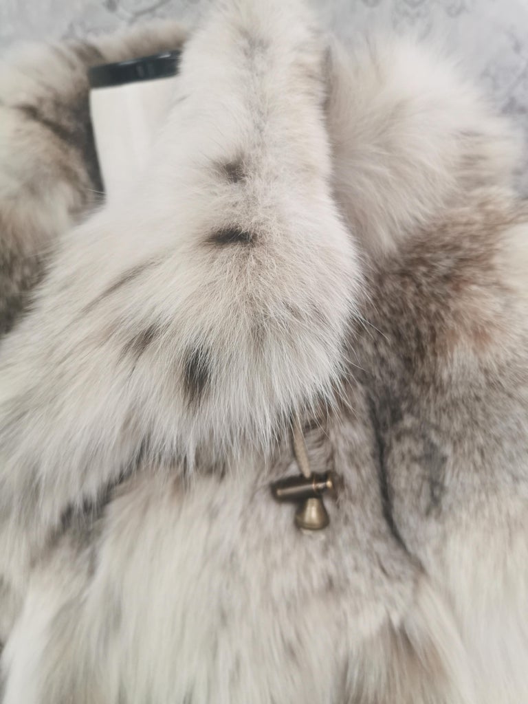 Brand new lightweight lynx fur coat with detachable hood size 24 XXL