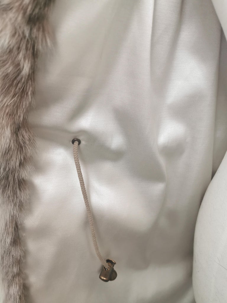 Brand new lightweight lynx fur coat with detachable hood size 24 XXL