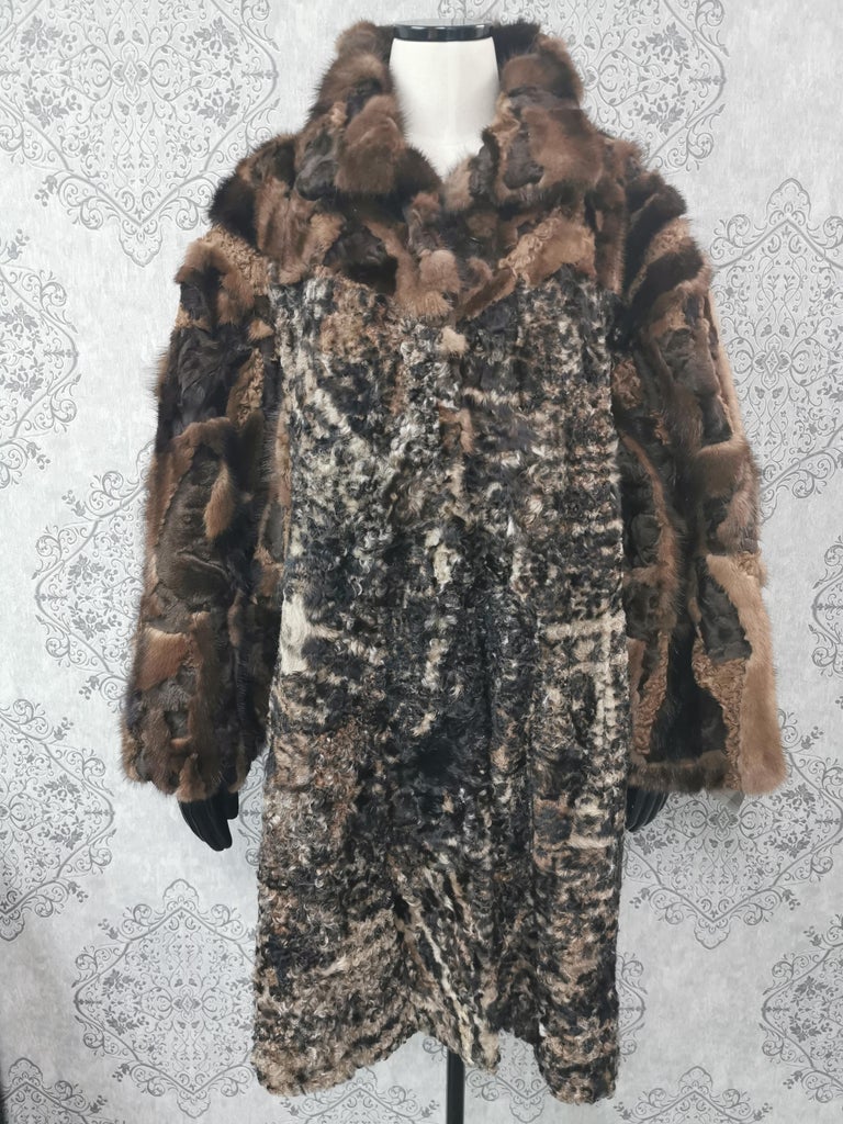 Brand new Vintage Gianfranco Ferre mix lamb mink Fur (16/L) ~no duties