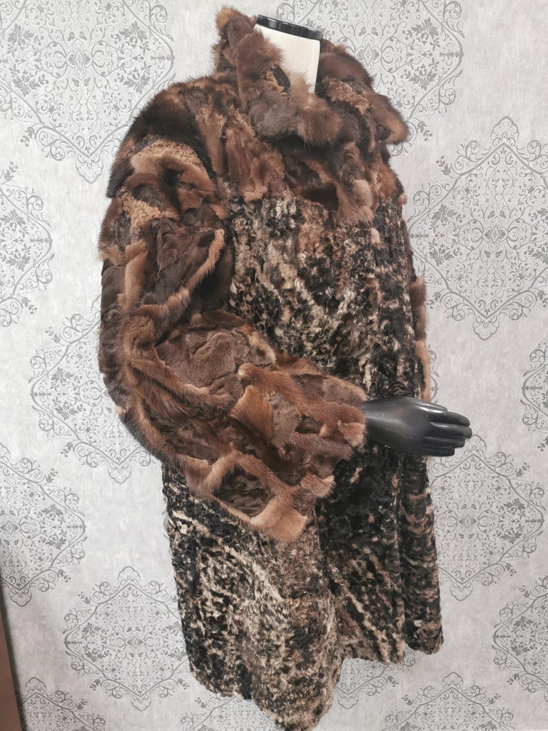 Brand new Vintage Gianfranco Ferre mix lamb mink Fur (16/L) ~no duties