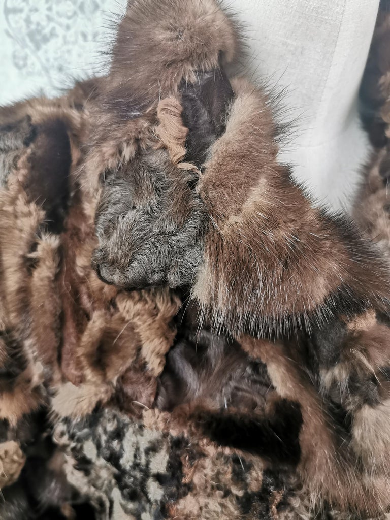 Brand new Vintage Gianfranco Ferre mix lamb mink Fur (16/L) ~no duties