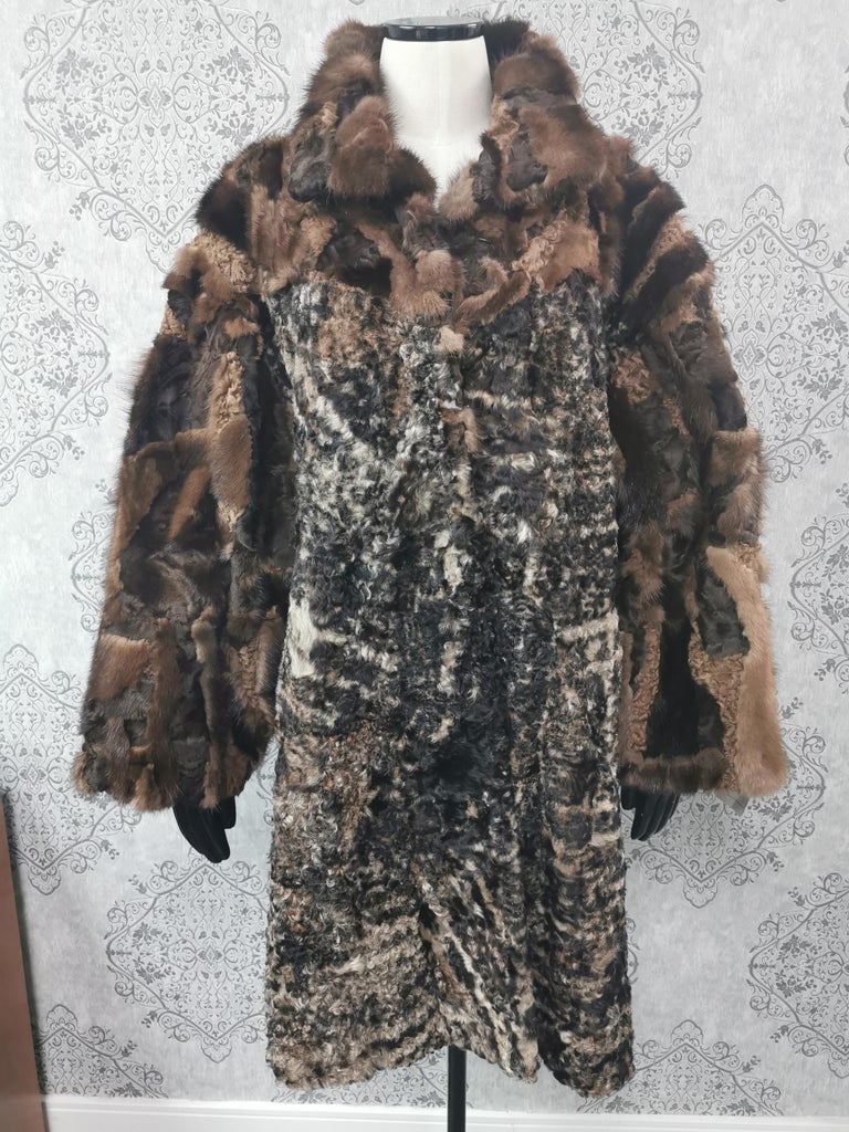Brand new Vintage Gianfranco Ferre mix lamb mink Fur (16/L) ~no duties