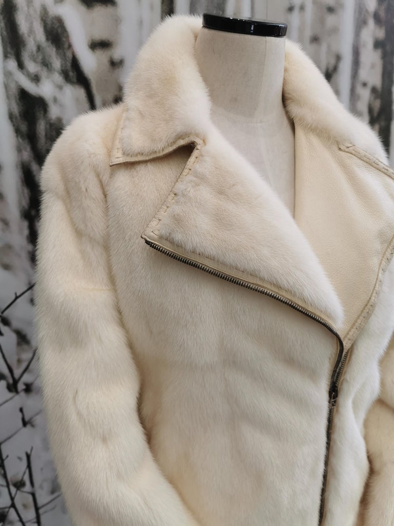 Mint Vintage Fendi Cream Mink Fur Coat (Size 12 - L)