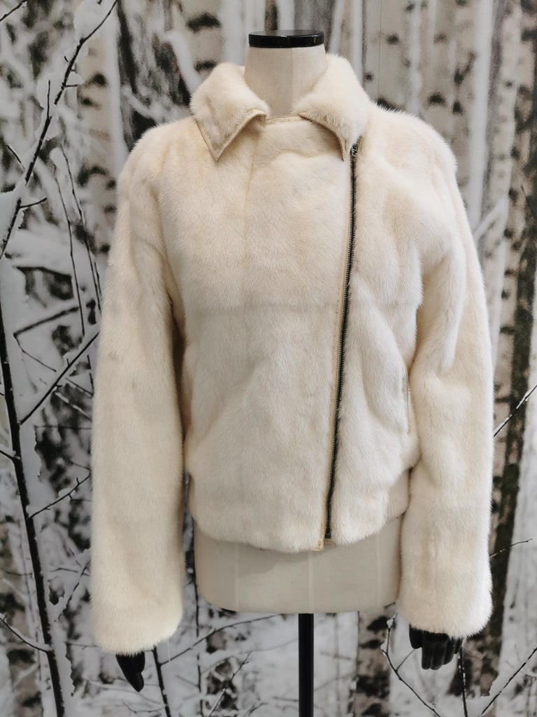 Mint Vintage Fendi Cream Mink Fur Coat (Size 12 - L)
