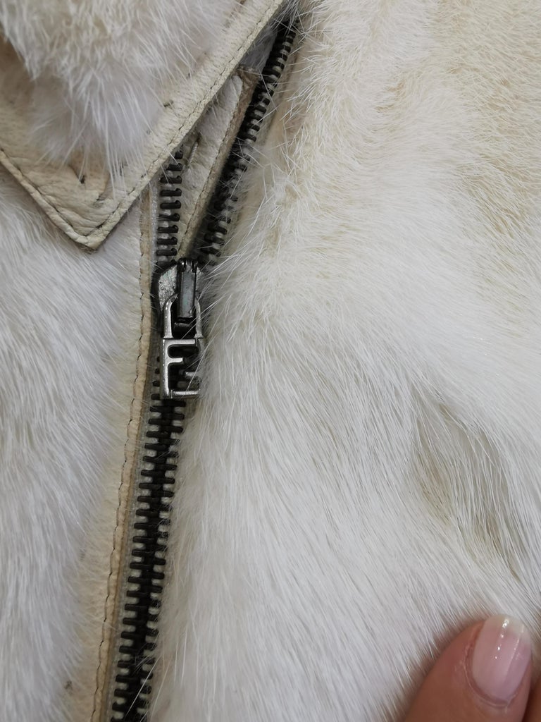 Mint Vintage Fendi Cream Mink Fur Coat (Size 12 - L)