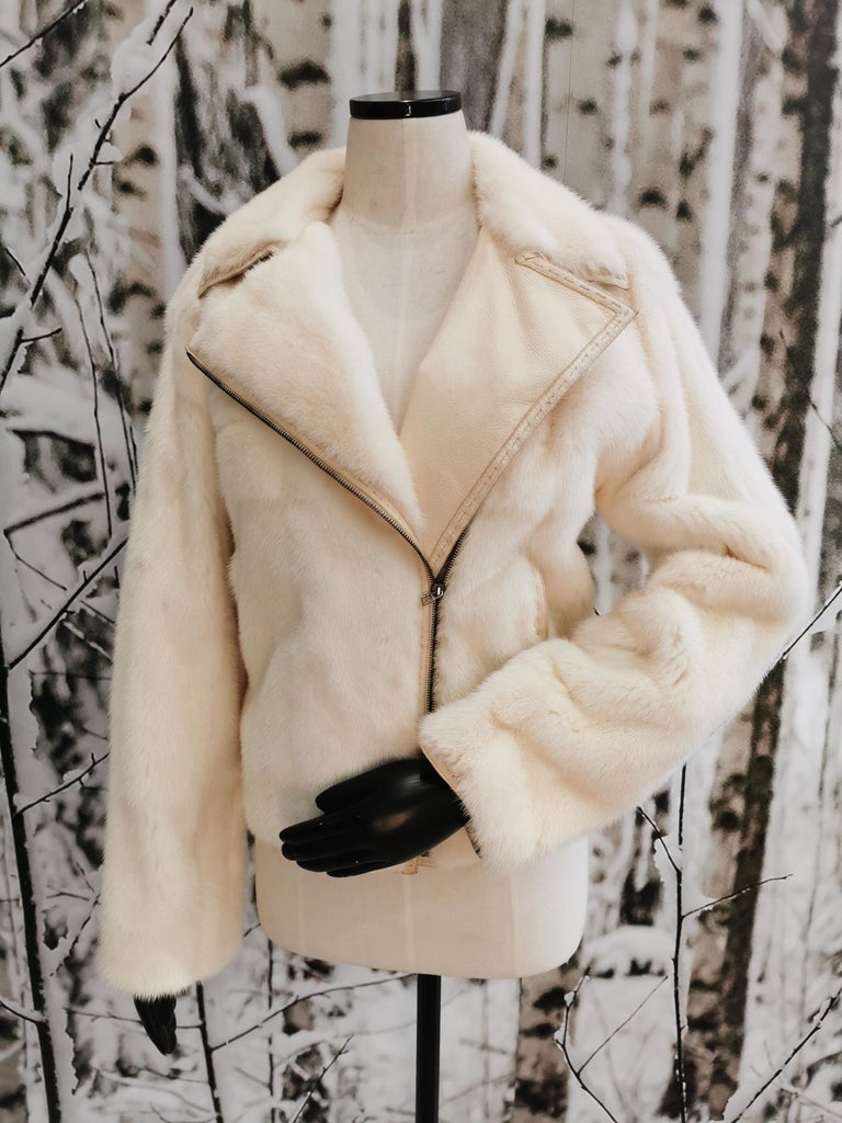 Mint Vintage Fendi Cream Mink Fur Coat (Size 12 - L)